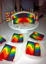 Разноцветный торт